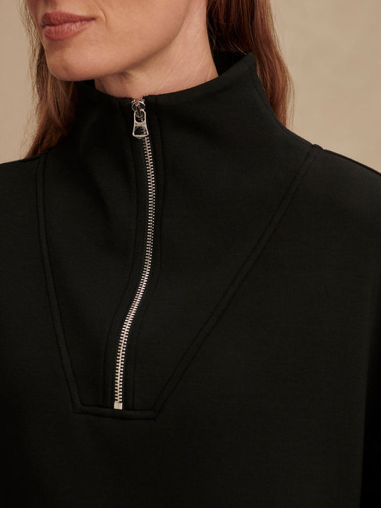 Hawley Half Zip Sweat Black
