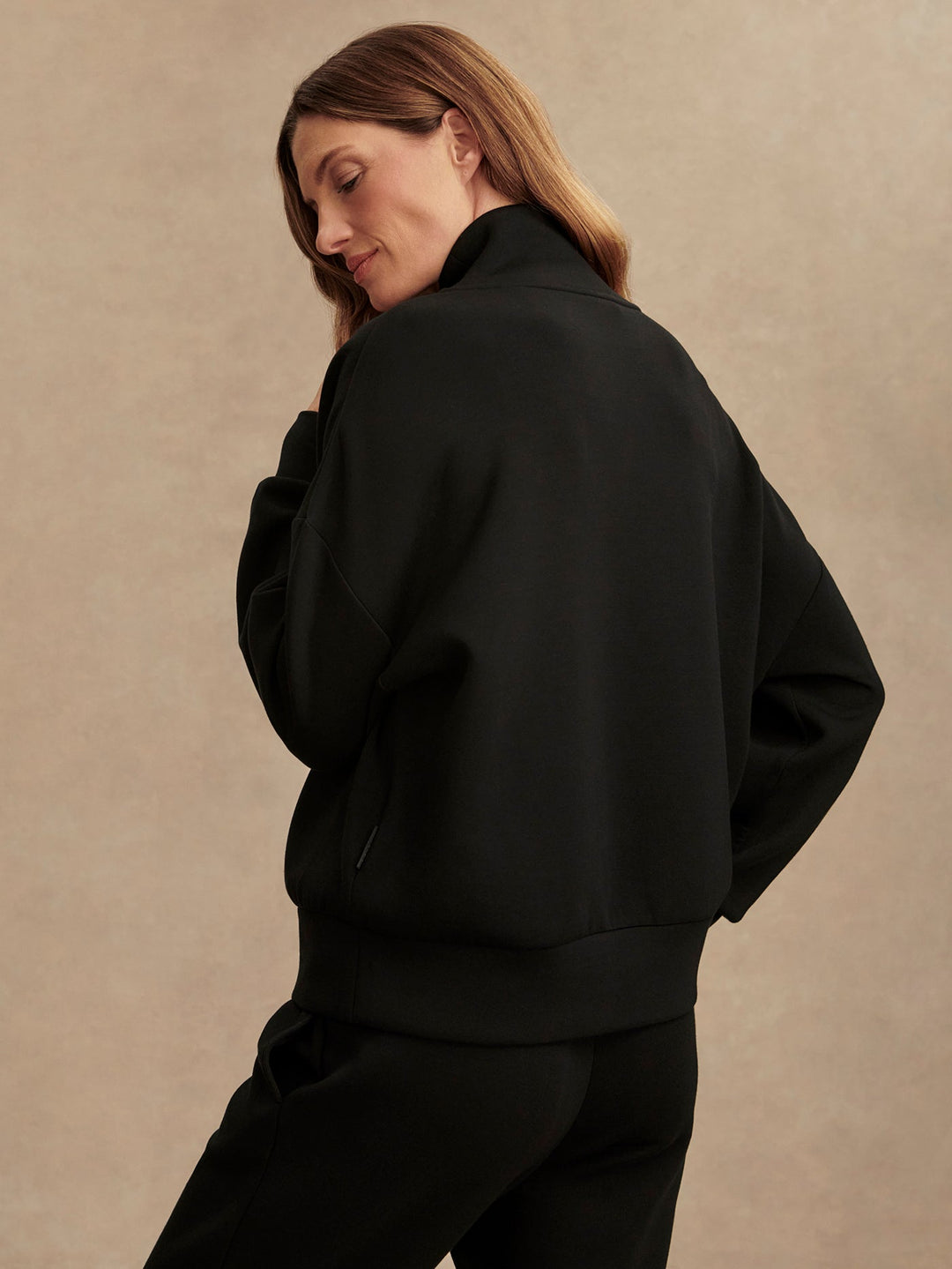 Hawley Half Zip Sweat Black