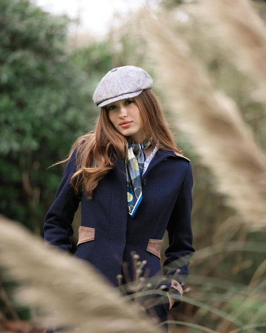 Welligogs, Grey Herringbone Newsboy Cap