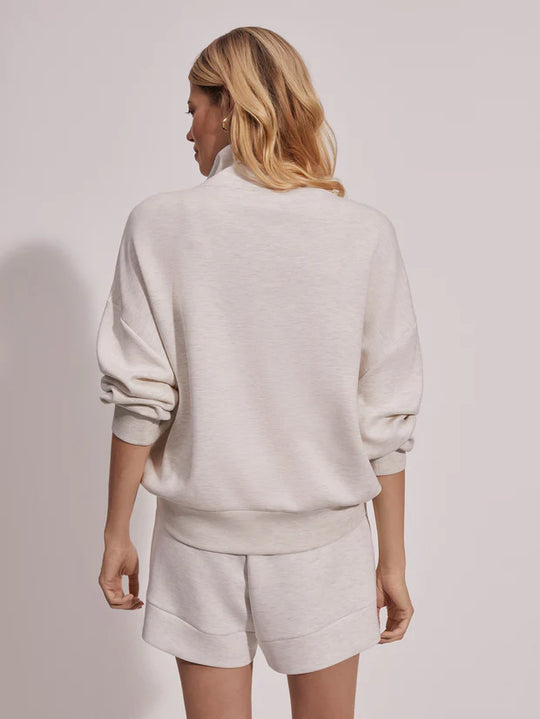Hawley Half-Zip Sweat Ivory Marl