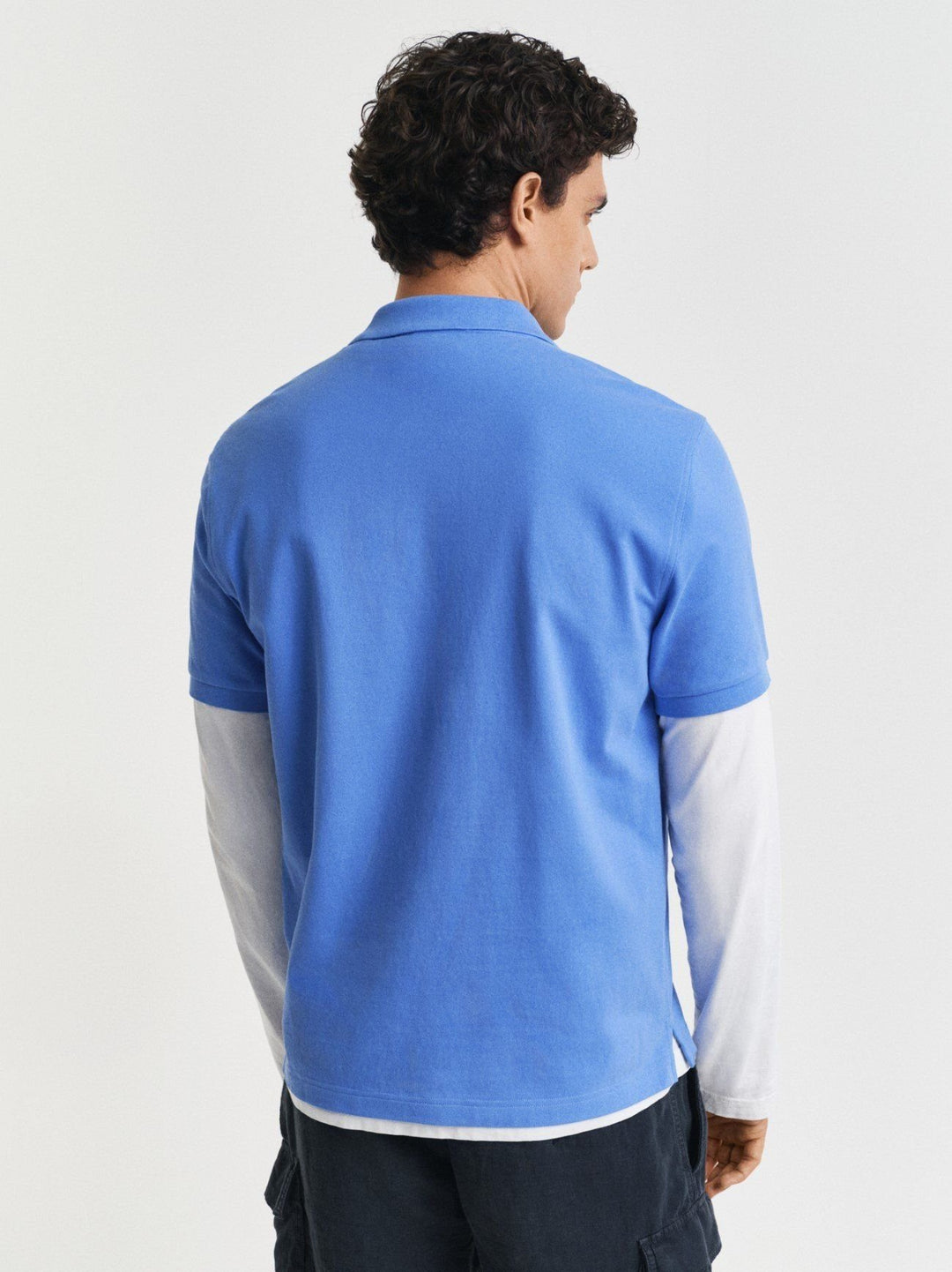 GANT Regular Fit Shield Piqué Polo Shirt, Perfect Blue