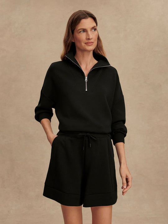 Hawley Half Zip Sweat Black