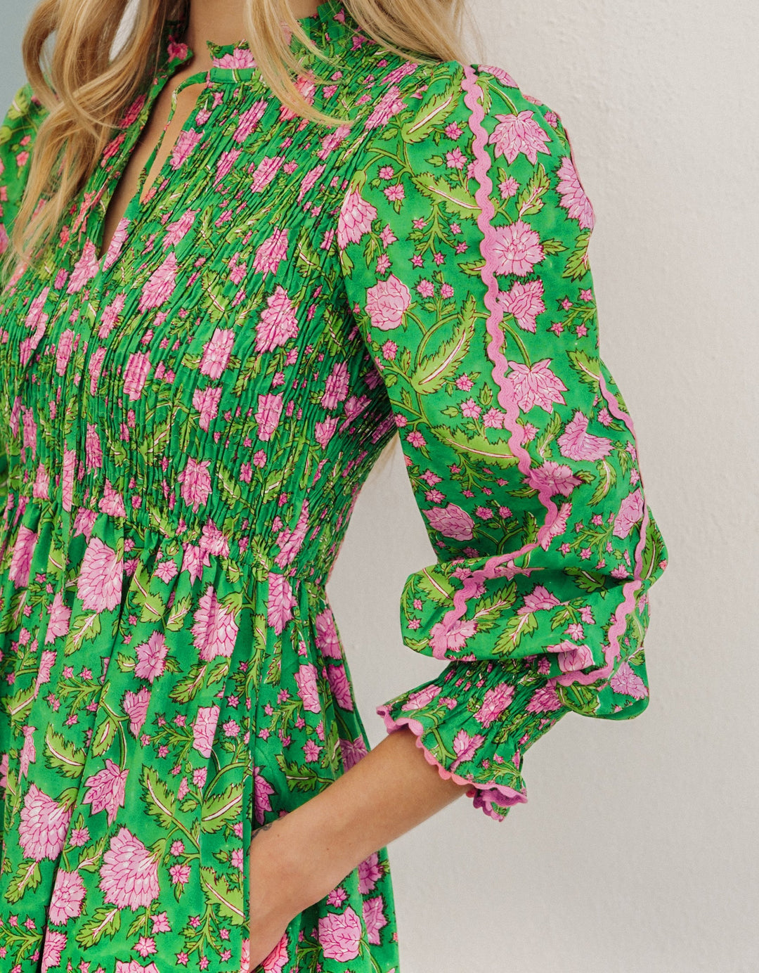 pink city prints green dress Pink City Prints Green Mini Dress Lowie