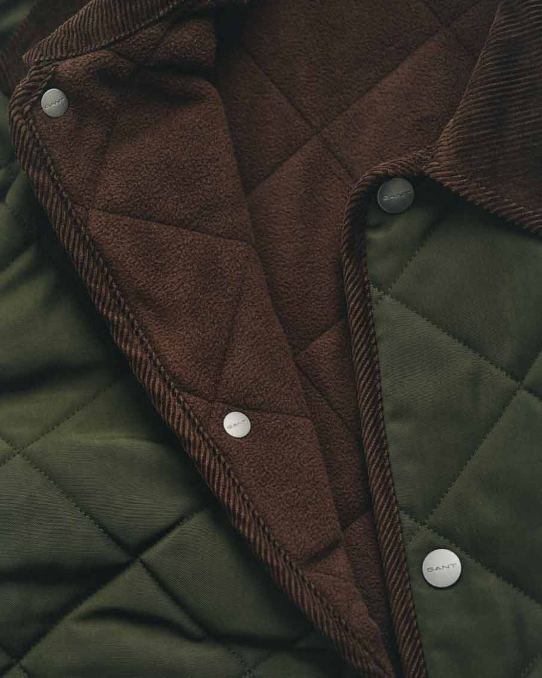 GANT Men's Quilted Jacket, Dark Moss Green