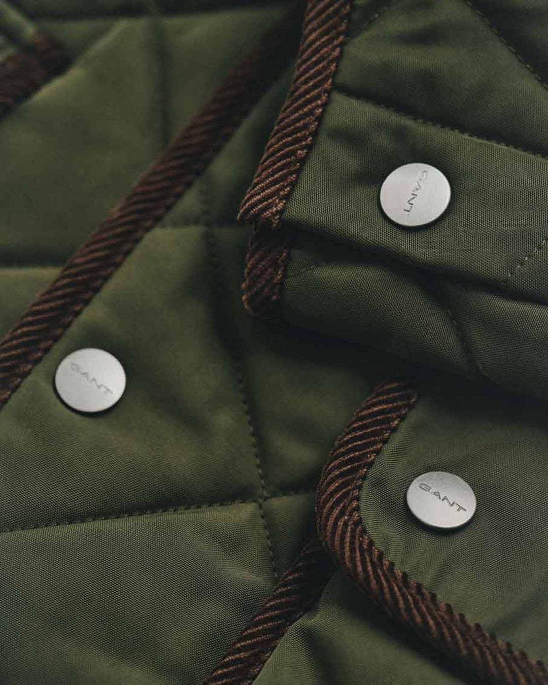 GANT Men's Quilted Jacket, Dark Moss Green