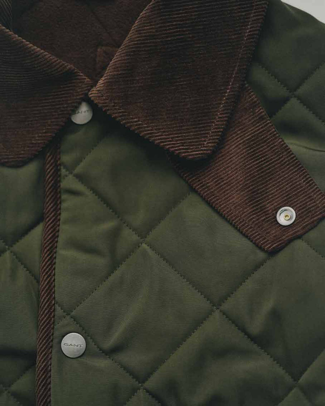 GANT Men's Quilted Jacket, Dark Moss Green