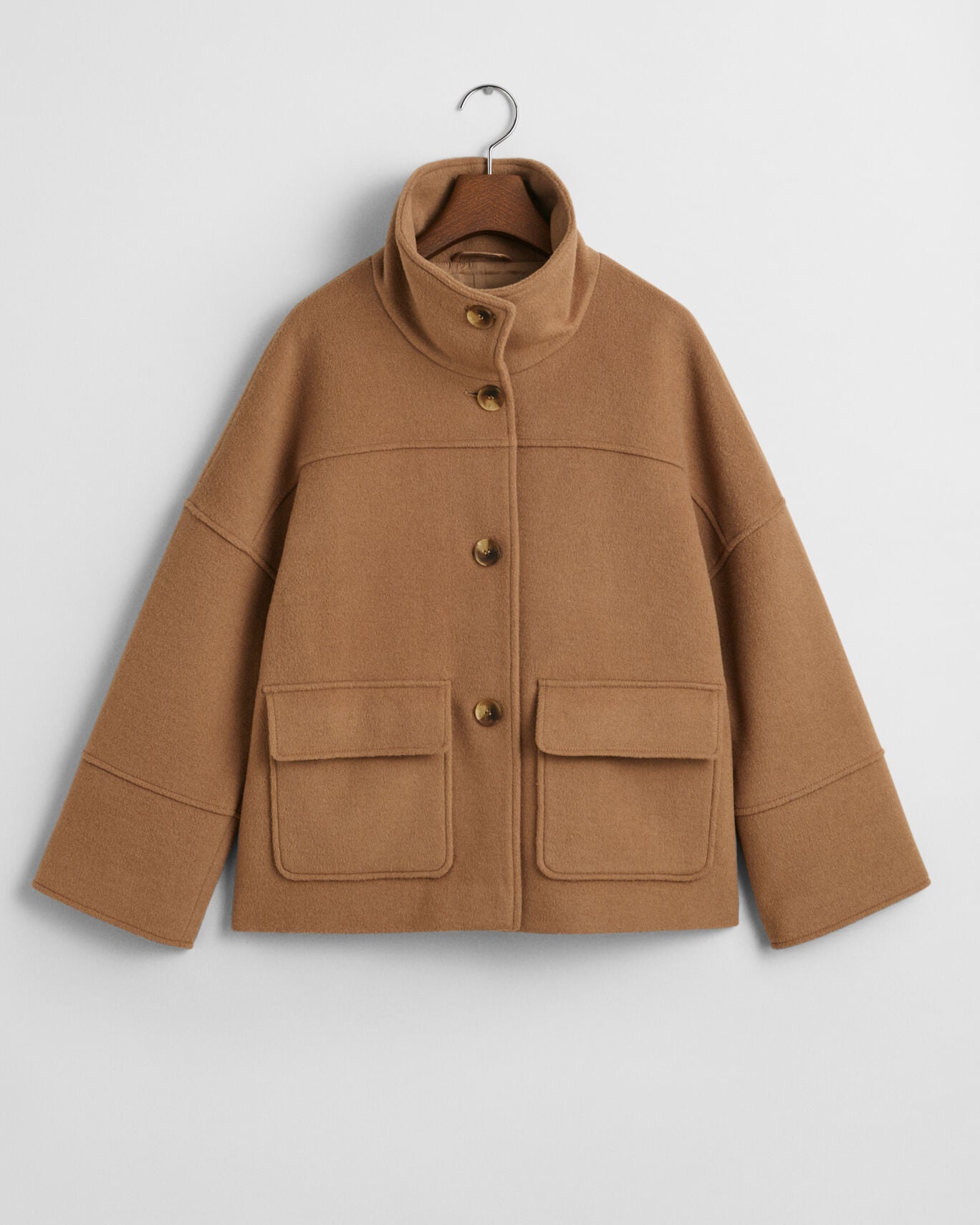 Cropped Wool Jacket, Warm Khaki – Hamilton Hatt