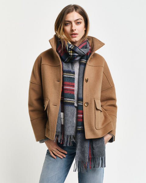 Cropped Wool Jacket, Warm Khaki – Hamilton Hatt