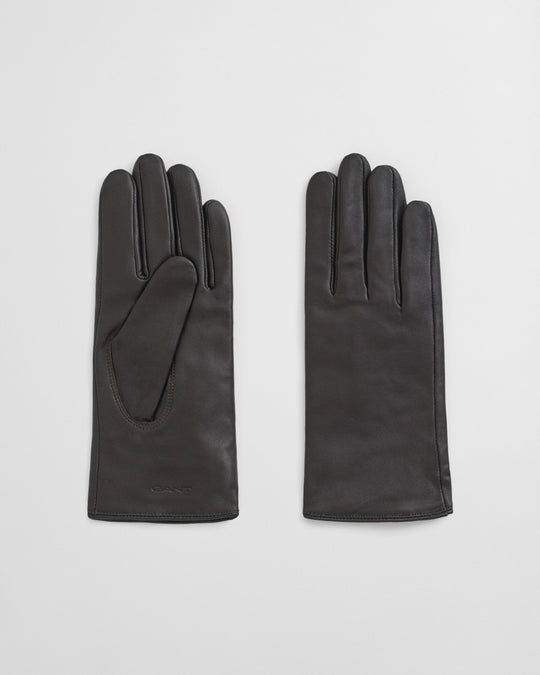 GANT Women's Cashmere Lined Leather Gloves, Deep Brown