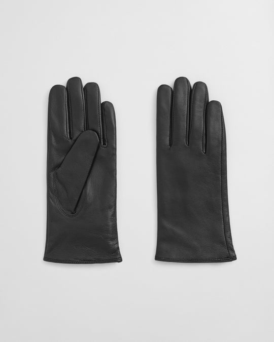 GANT Women's Cashmere Lined Leather Gloves, Black