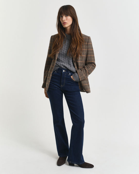 GANT Women's Slim Fit Flared Jeans, Dark Blue