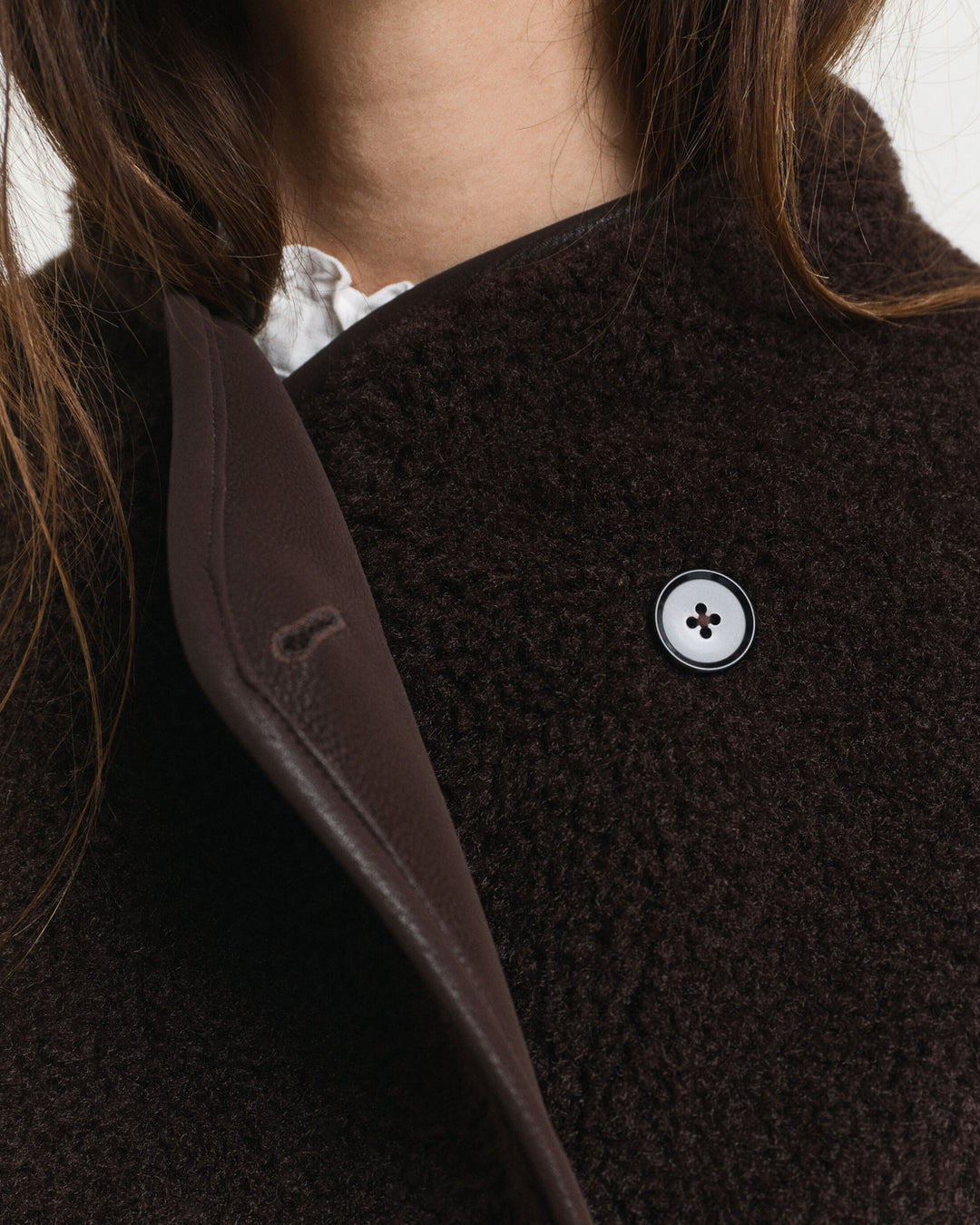 GANT Women's Faux Shearling Jacket, Deep Brown