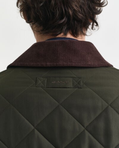 GANT Men's Quilted Jacket, Dark Moss Green