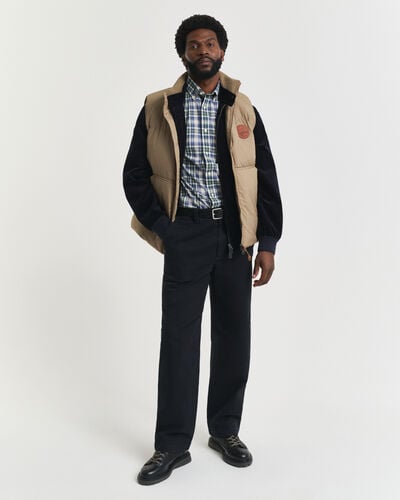 GANT Men's Regular Fit Checked Archive Poplin Shirt, Forest Green