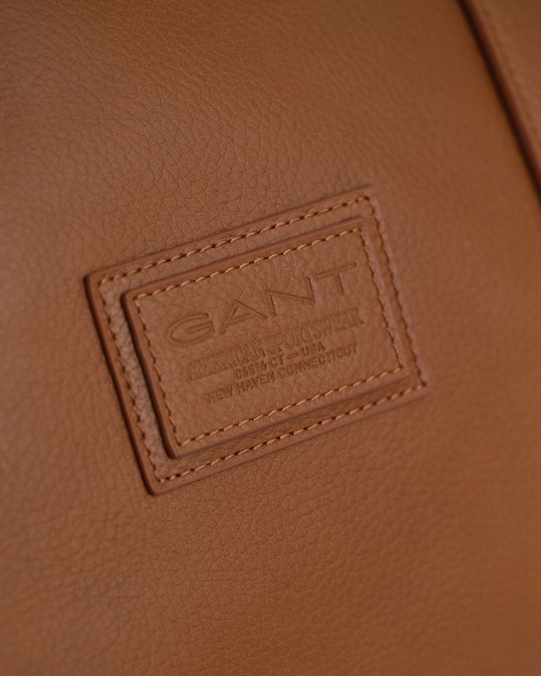 GANT Leather Duffel Bag, Cognac