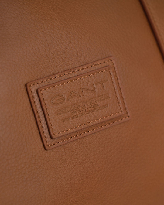 GANT Leather Duffel Bag, Cognac
