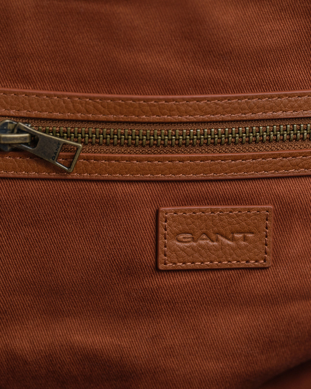 GANT Leather Duffel Bag, Cognac
