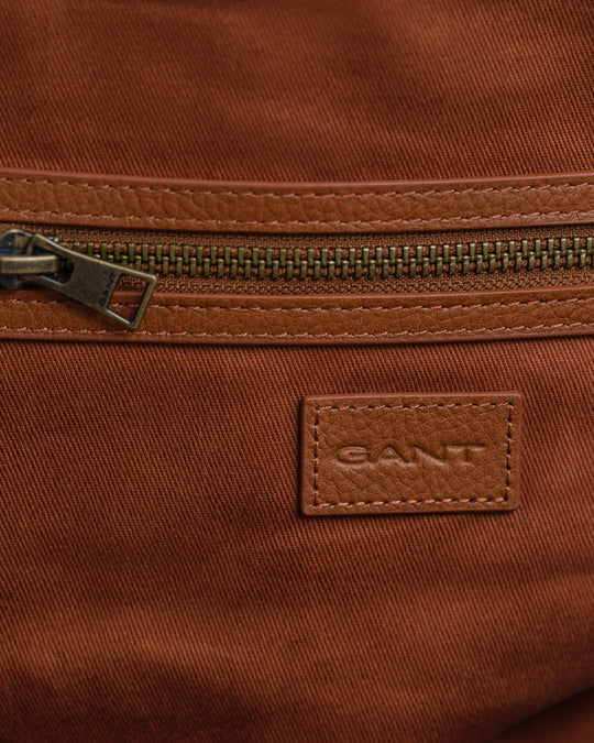 GANT Leather Duffel Bag, Cognac