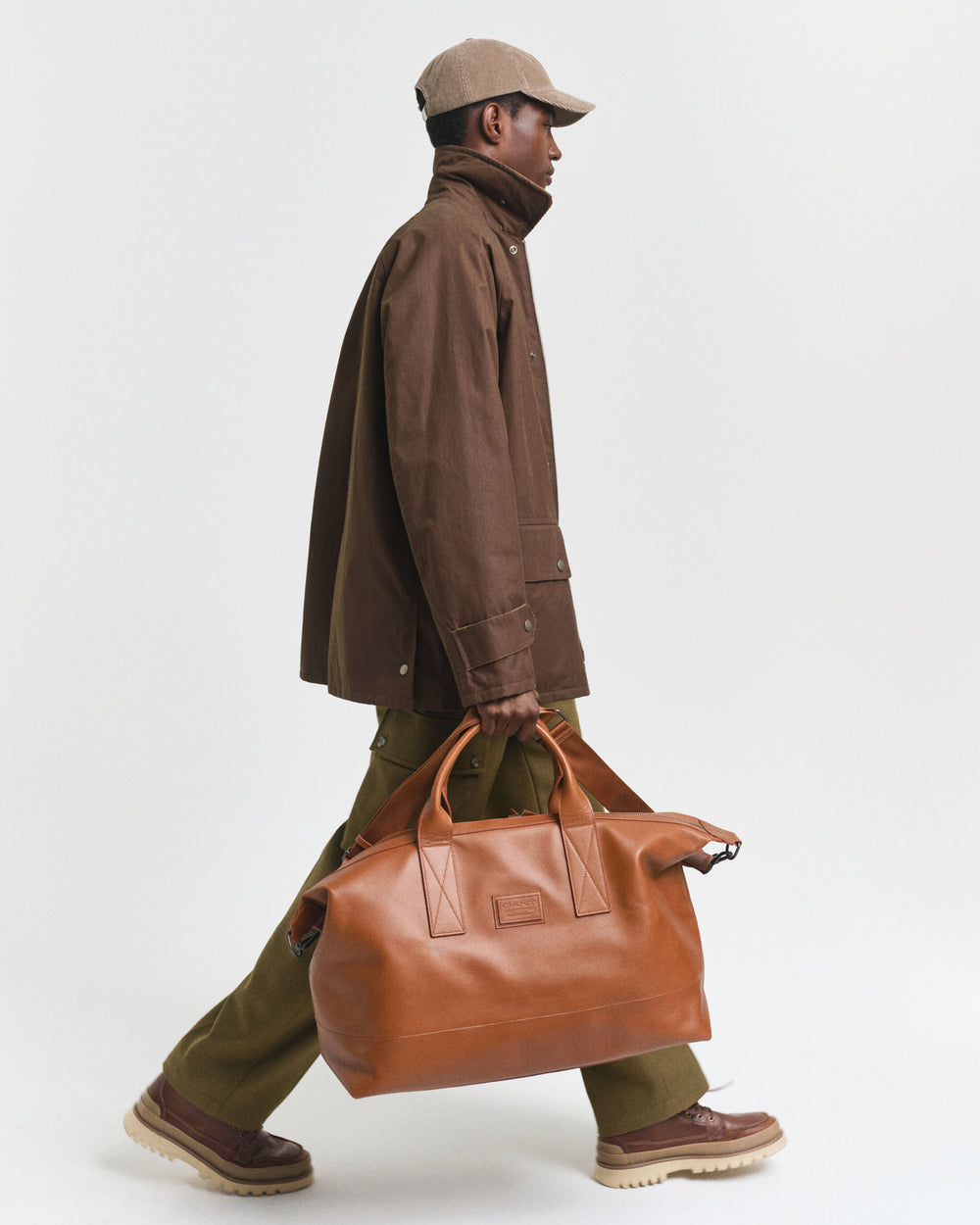 GANT Leather Duffel Bag, Cognac